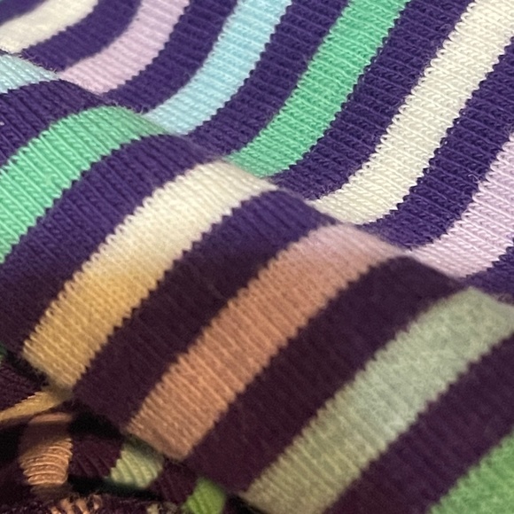 Hanna Andersson Girls Lavender Blue Green Stripe Play Day Dress 130 CM 8 PERU - Picture 6 of 8